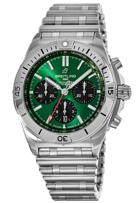 breitling soh green|Breitling green chronomat.